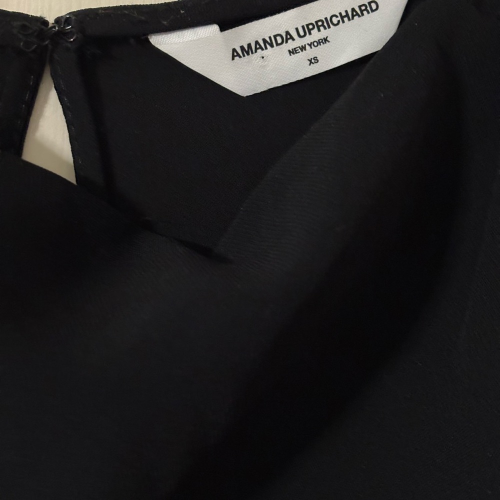 Amanda Uprichard Edrina Dress in Solid Black NWOT Sz. XS Sz. 0 - Picture 11 of 13